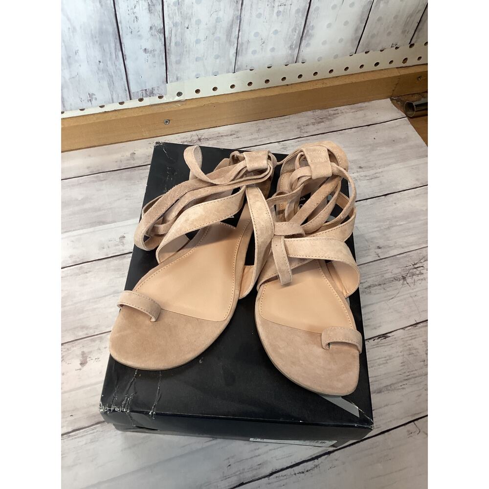 Gianvito Women's Rossi Suede Janis Ankle Wrap Sandals